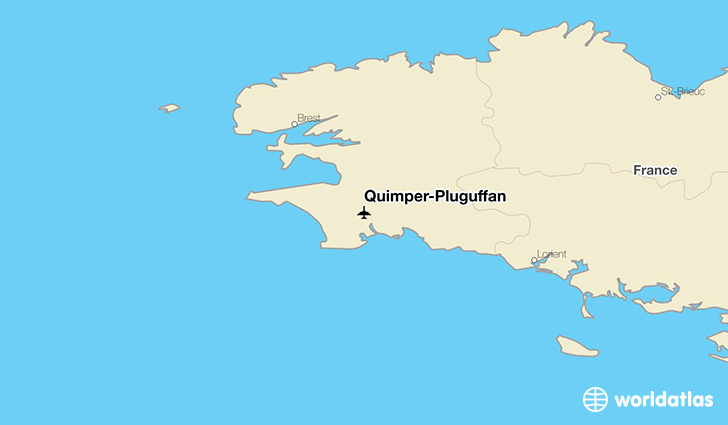 Quimper-Pluguffan location on a map