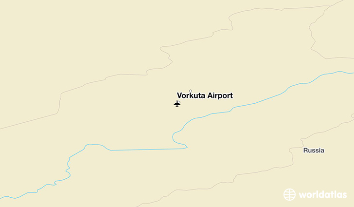 Vorkuta Airport location on a map