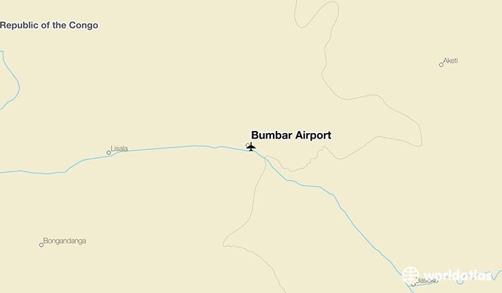 Bumbar Airport location on a map