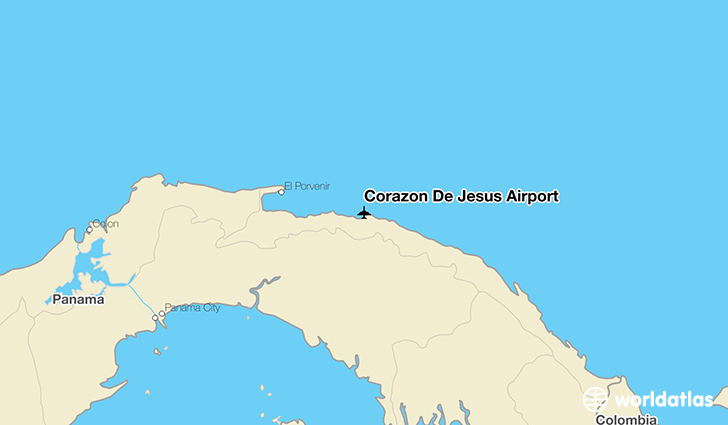 Corazon De Jesus Airport location on a map