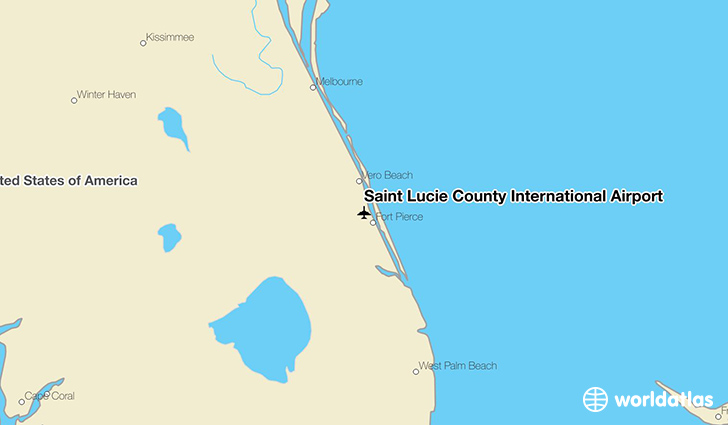 Saint Lucie County International Airport location on a map