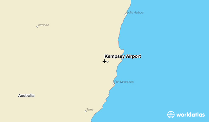 Kempsey Airport location on a map