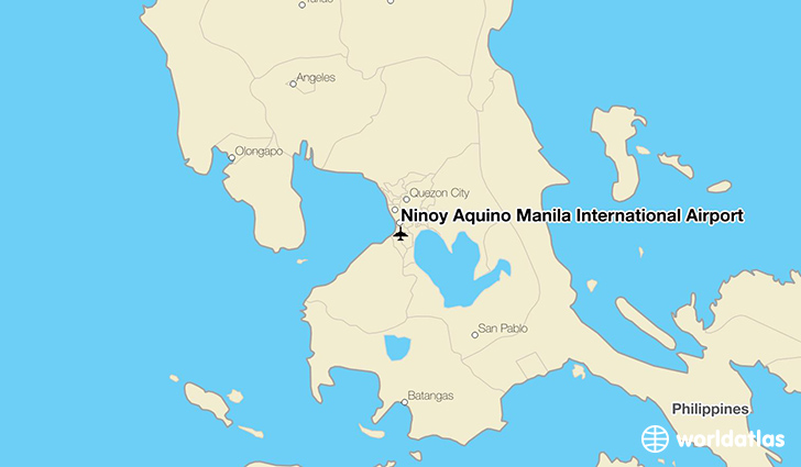 Ninoy Aquino Manila International Airport location on a map