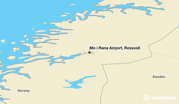 Mo i Rana Airport, Røssvoll location on a map