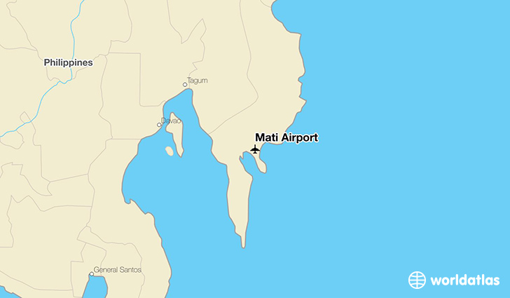 Mati Airport location on a map