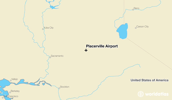 Placerville Airport location on a map