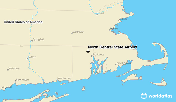 North Central State Airport location on a map