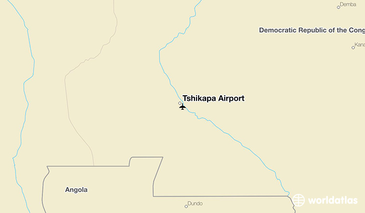 Tshikapa Airport location on a map