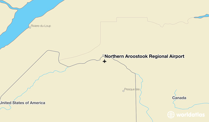 Northern Aroostook Regional Airport location on a map