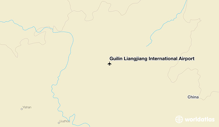 Guilin Liangjiang International Airport location on a map