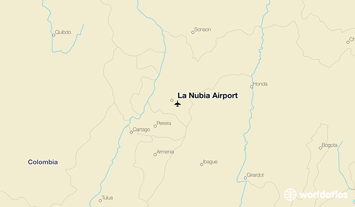 La Nubia Airport location on a map