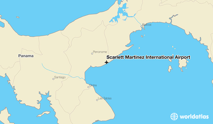Scarlett Martinez International Airport location on a map