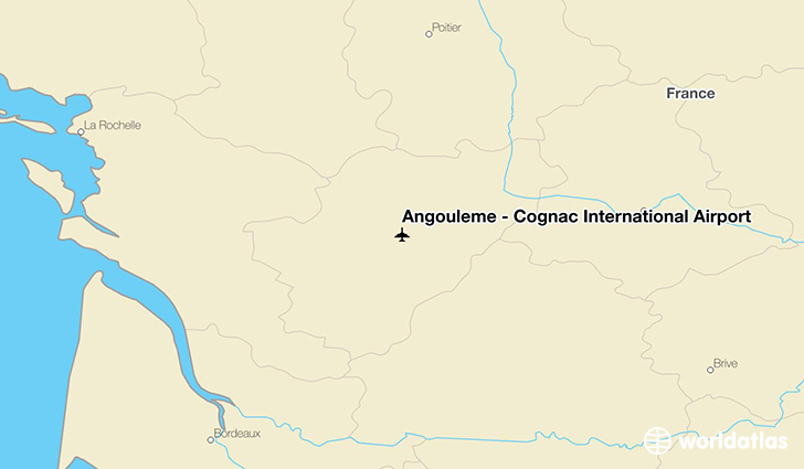Angoulême – Cognac International Airport location on a map