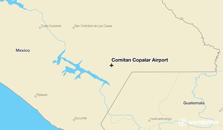 Comitán Copalar Airport location on a map