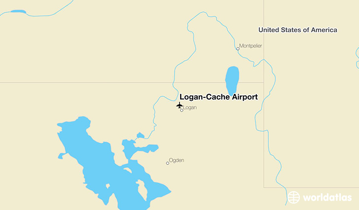 Logan-Cache Airport location on a map