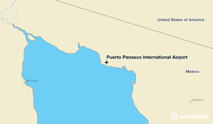Puerto Peñasco International Airport location on a map
