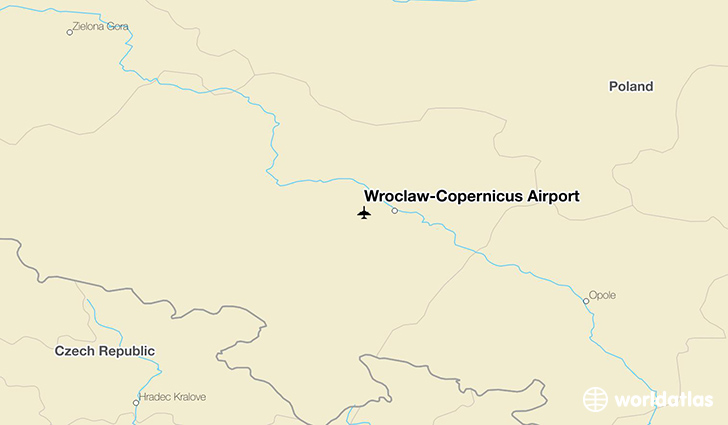 Wrocław–Copernicus Airport location on a map