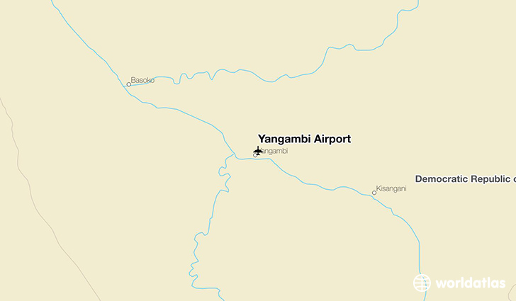 Yangambi Airport location on a map