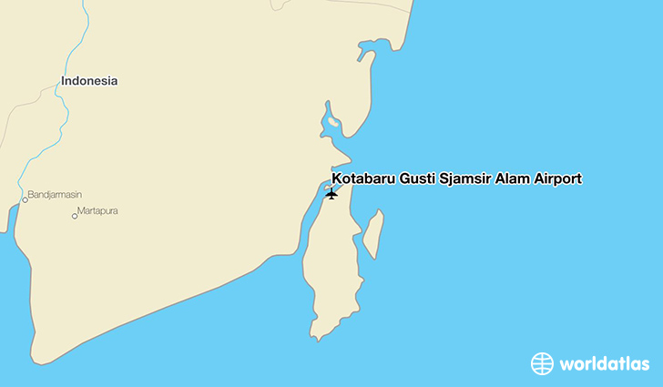Kotabaru Gusti Sjamsir Alam Airport location on a map