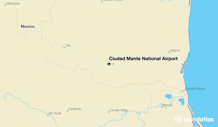 Ciudad Mante National Airport location on a map