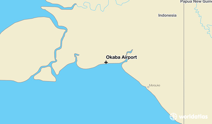 Okaba Airport location on a map