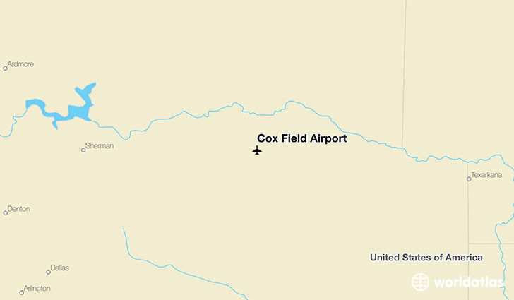 Cox Field Airport location on a map