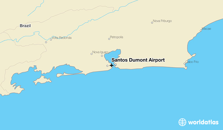 Santos Dumont Airport location on a map