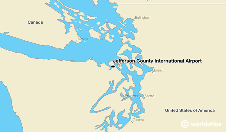 Jefferson County International Airport location on a map