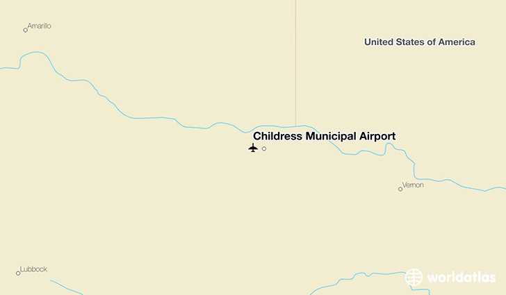Childress Municipal Airport location on a map