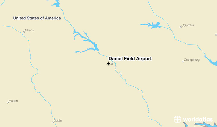 Daniel Field Airport location on a map