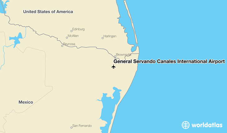 General Servando Canales International Airport location on a map