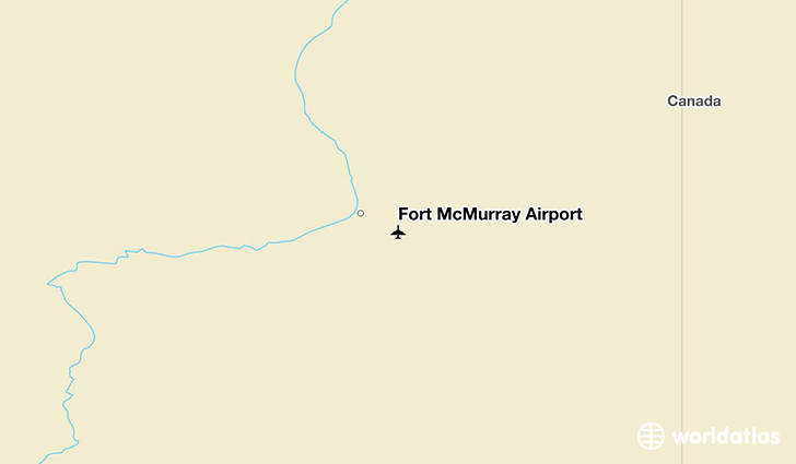 Fort McMurray Airport location on a map