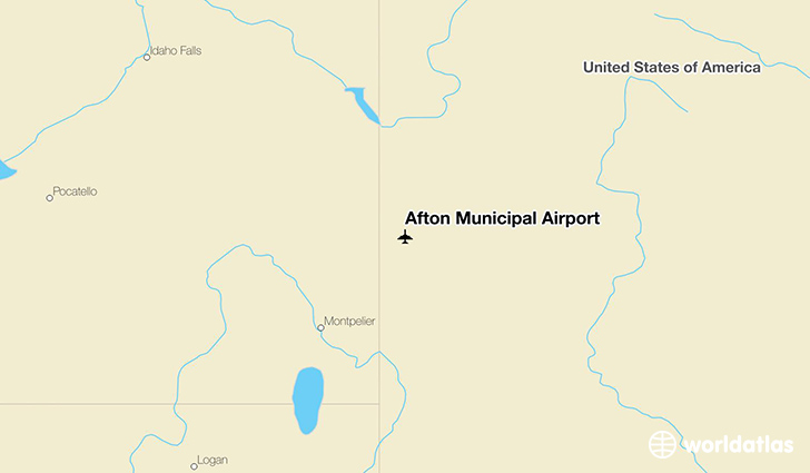 Afton Municipal Airport location on a map