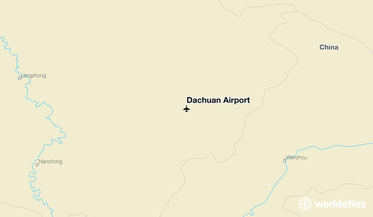 Dachuan Airport location on a map