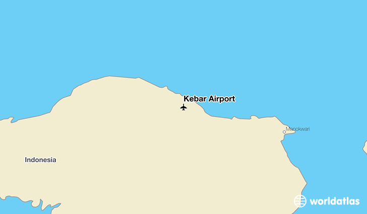Kebar Airport location on a map