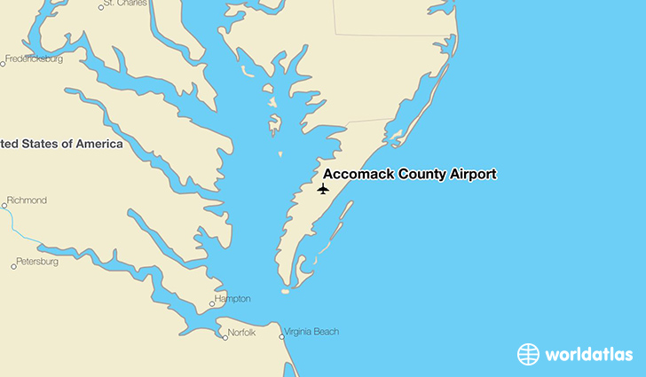 Accomack County Airport location on a map