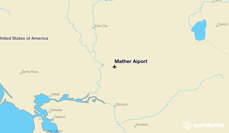 Mather Aiport location on a map