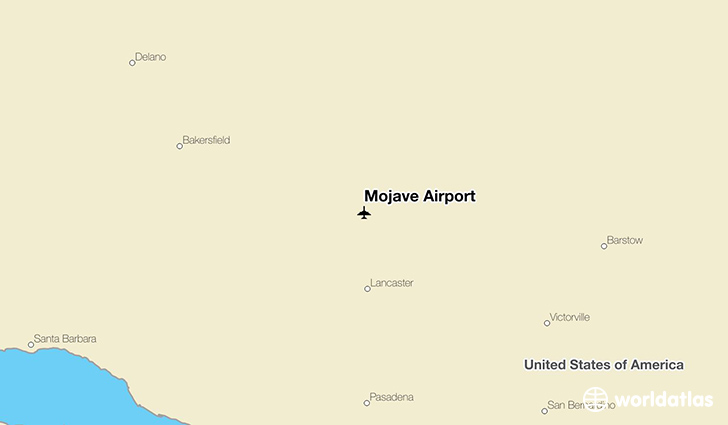 Mojave Airport location on a map