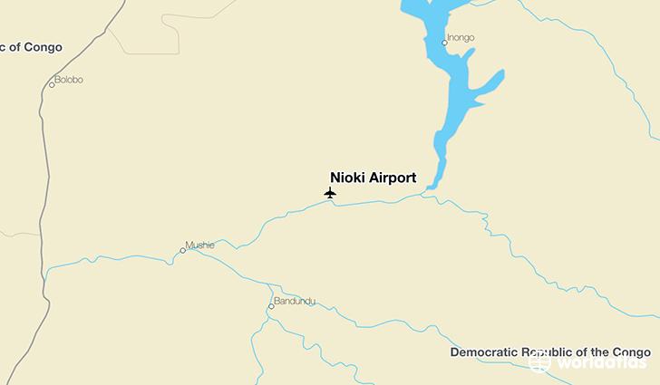 Nioki Airport location on a map
