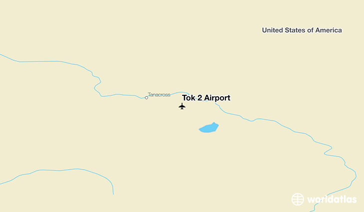Tok 2 Airport location on a map