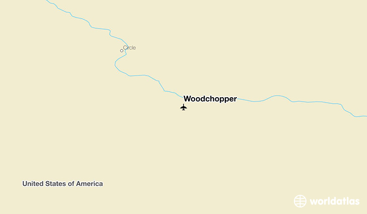 Woodchopper location on a map