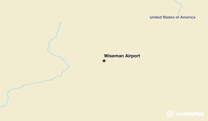 Wiseman Airport location on a map
