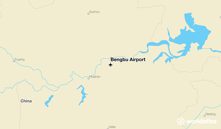 Bengbu Airport location on a map
