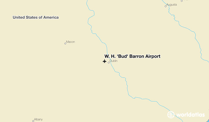 W. H. 'Bud' Barron Airport location on a map