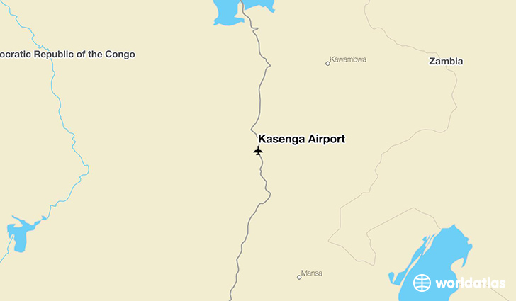 Kasenga Airport location on a map