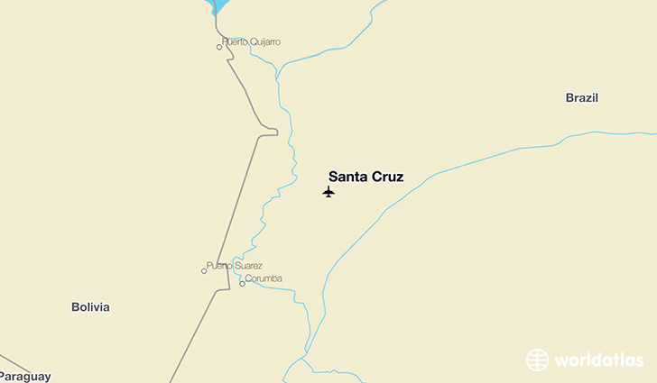 Santa Cruz location on a map