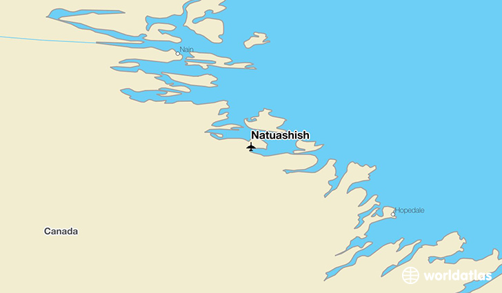 Natuashish location on a map