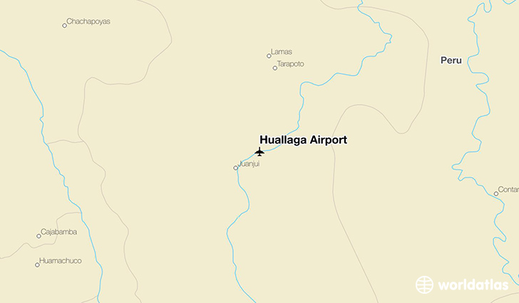 Huallaga Airport location on a map