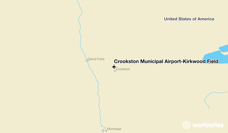 Crookston Municipal Airport-Kirkwood Field location on a map