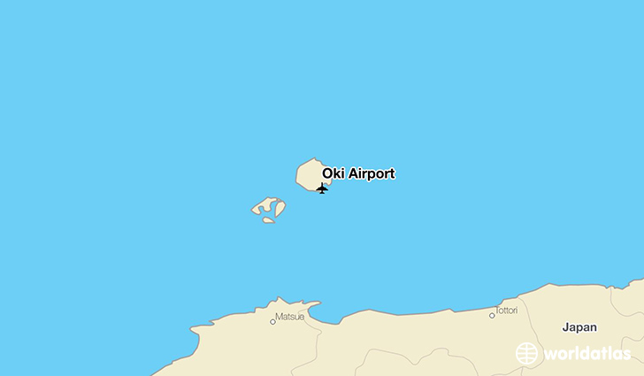 Oki Airport location on a map